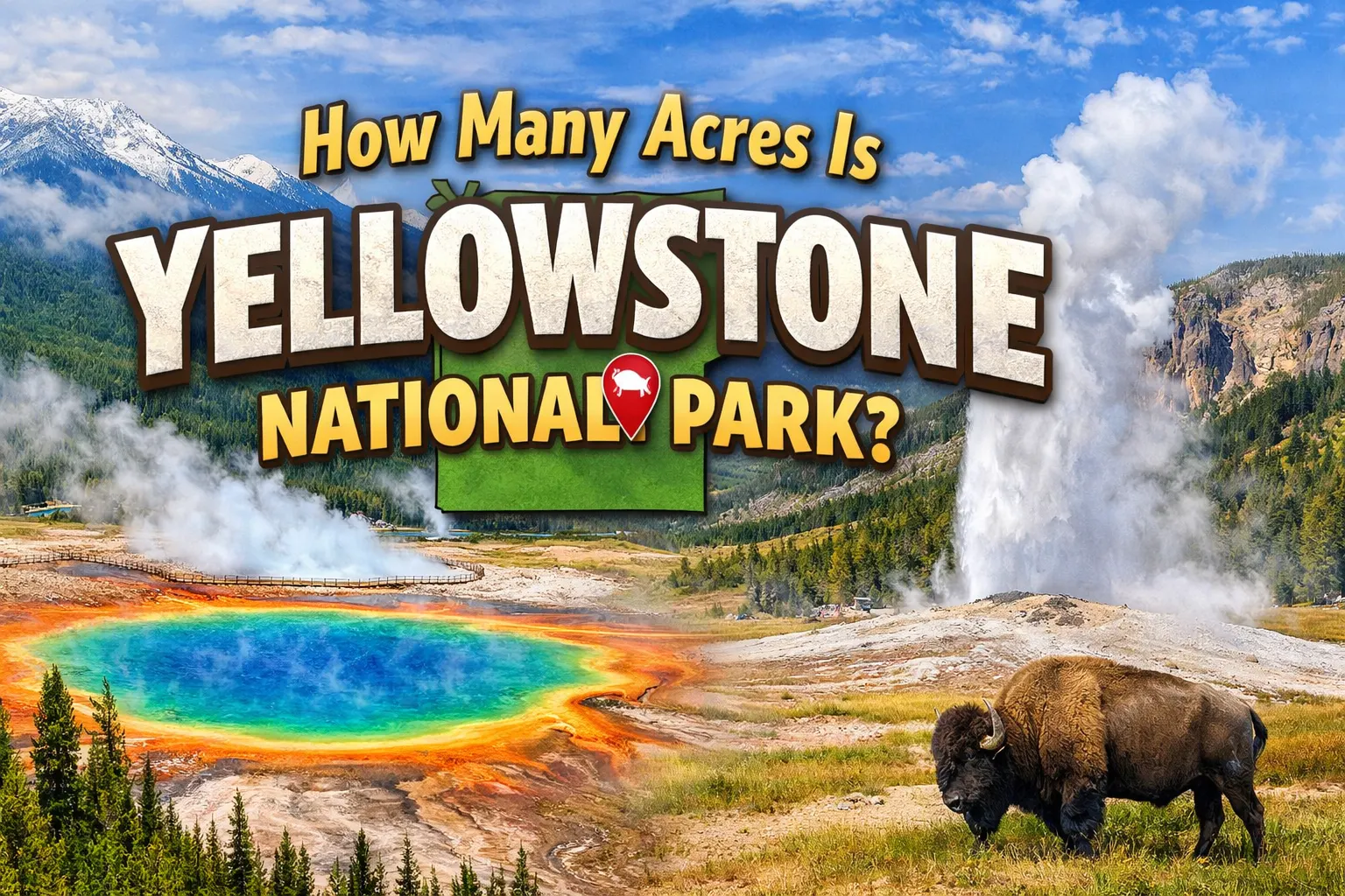 how many acres is yellowstone national park