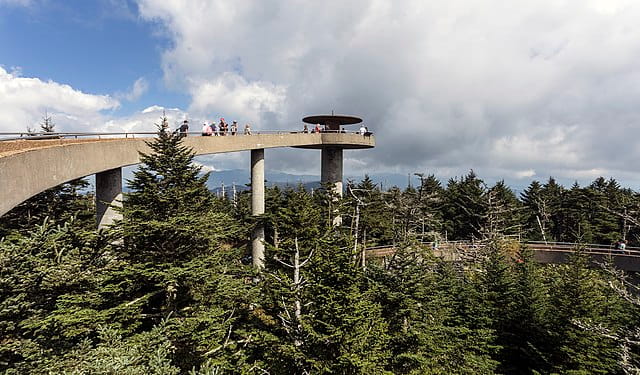 The observation tower at Clingmans Dome, Great Smoky Mountains National Park