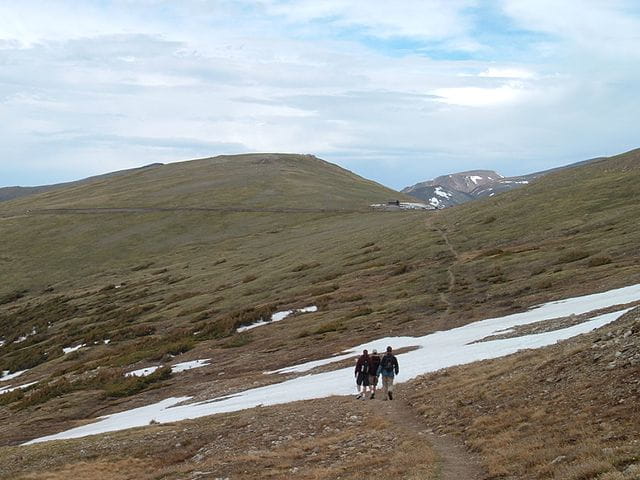 Rocky Mountain National Park, Colorado. Hiking towards Alpine Visitor Center.