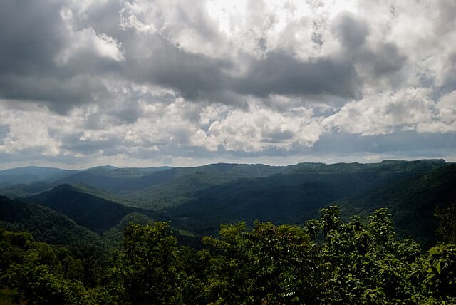 Dramatic cloud formation over the Smoky Mountains