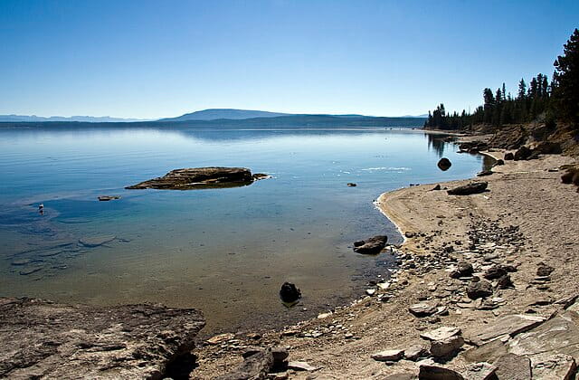 Yellowstone Lake at West Thumb, Yellowstone National Park, Wyoming, USA

