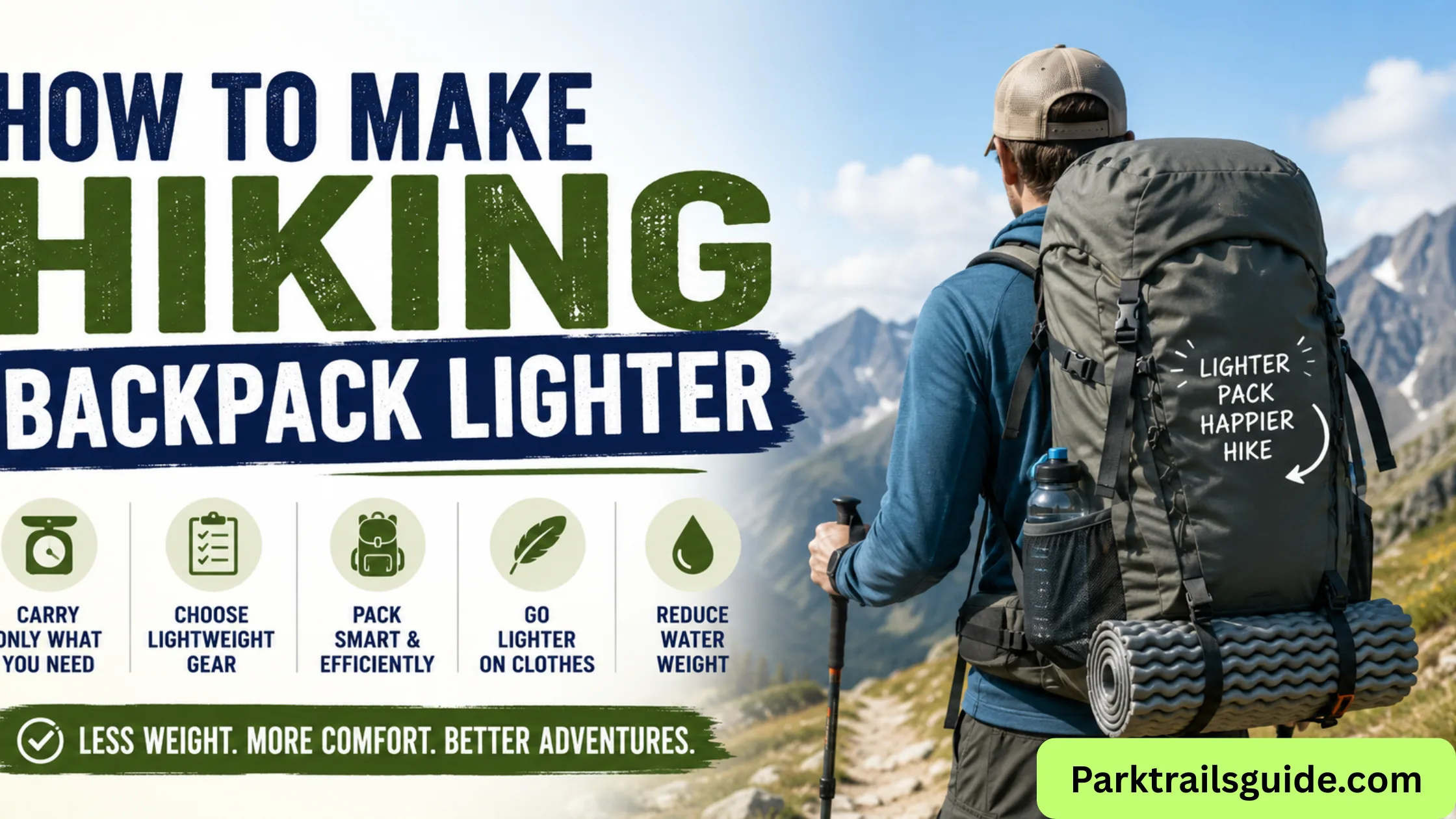 how to make hiking backpack lighter