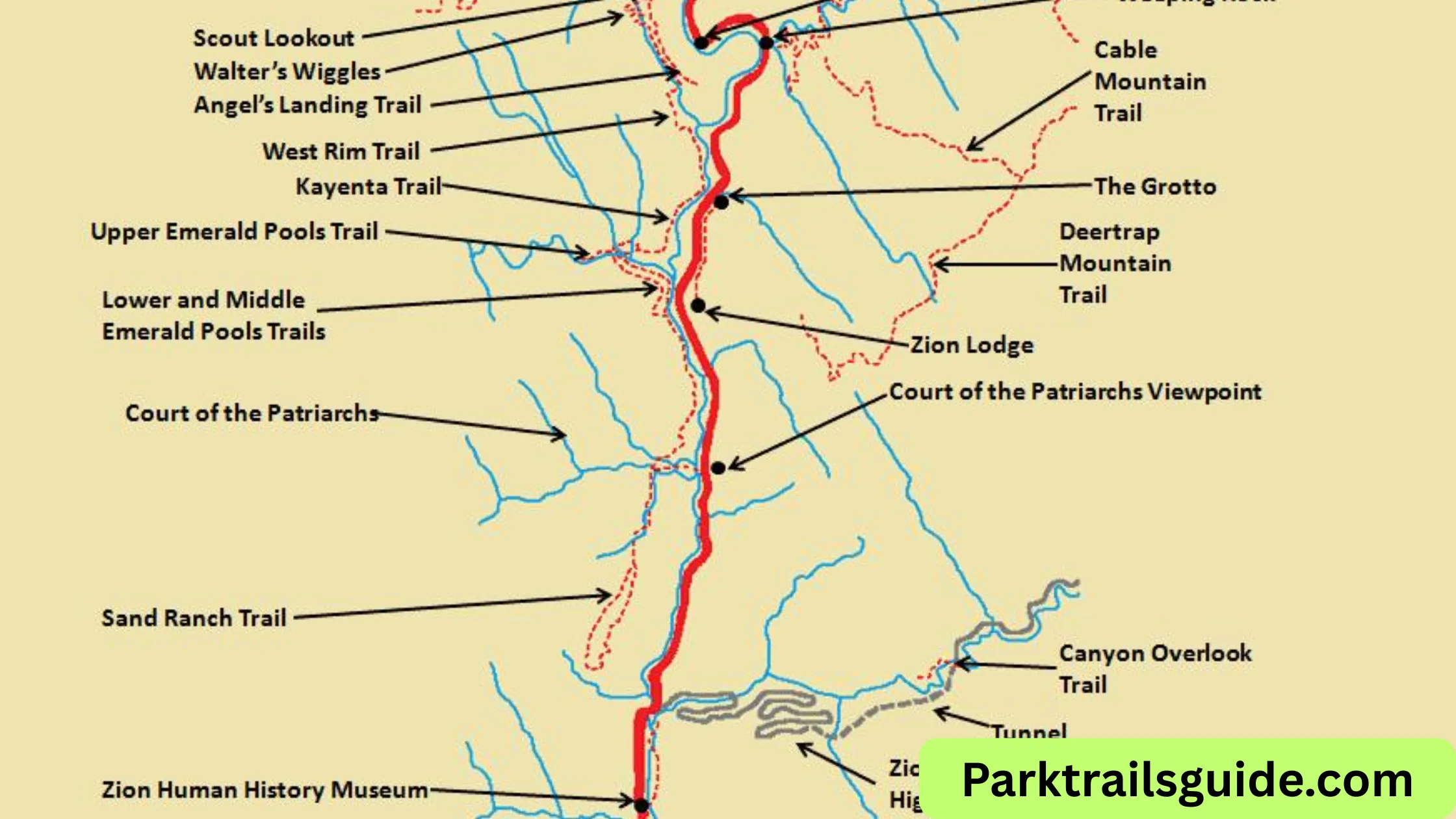 Zion National Park Map