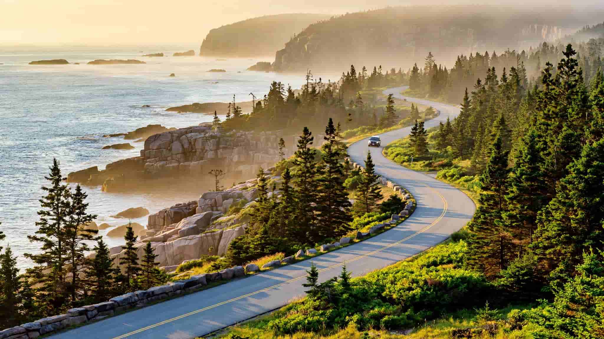 how long does it take to drive through Acadia National Park