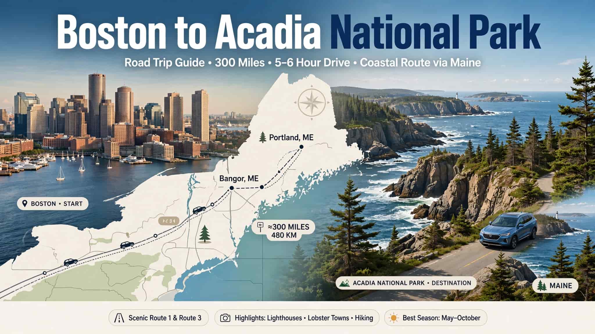 boston to acadia national park